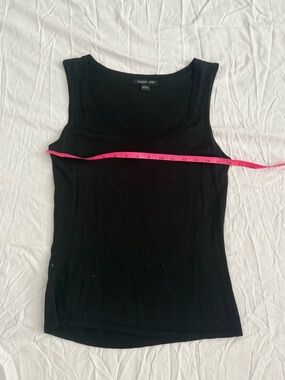 August Silk Black Knit Tank Top Sleeveless